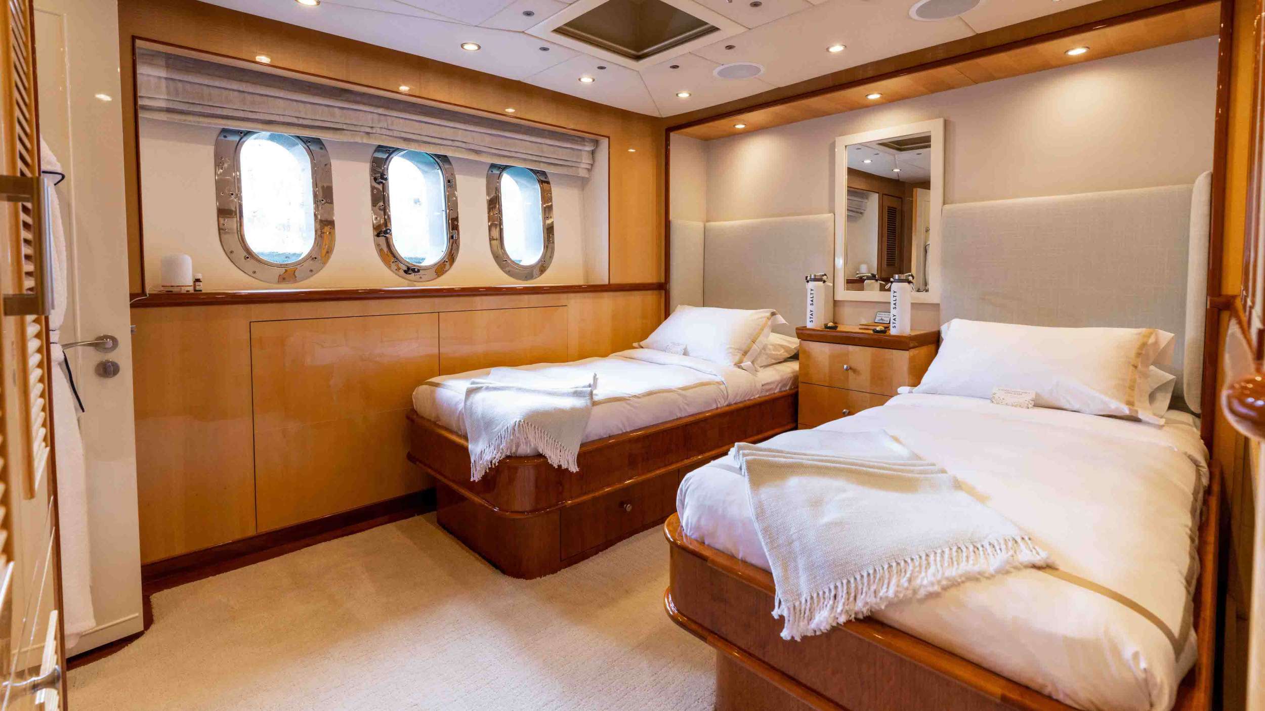 Twin Stateroom Converts to a Queen-sized Bed